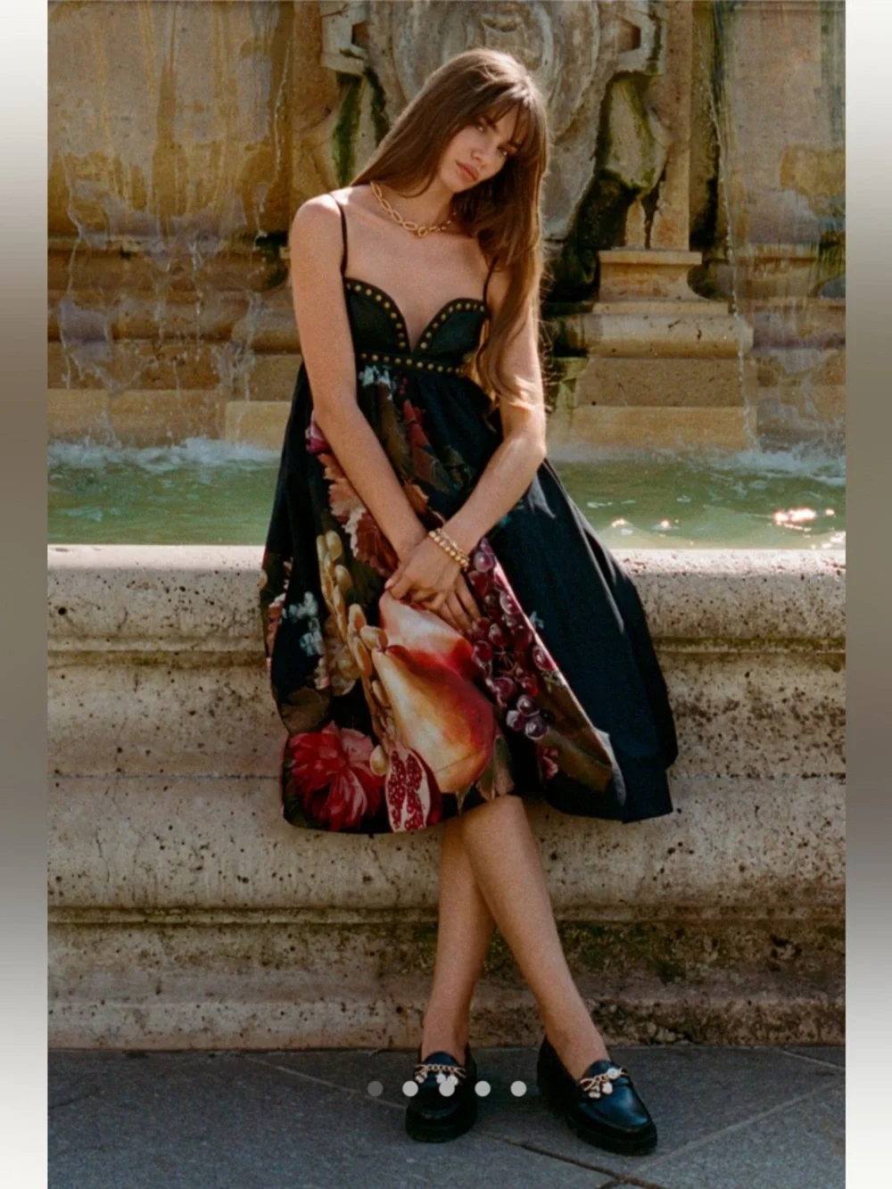 Anthropologie NWT Maeve Twofer Faux Leather Babydoll Dress size M - Picture 3 of 16